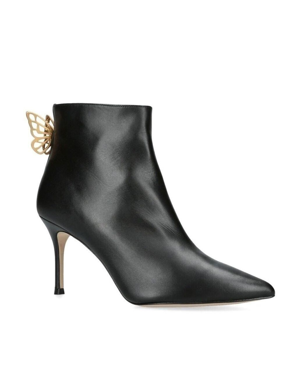 Sophia Webster Mariposa Butterfly Ankle Boots in Black Leather - NWT